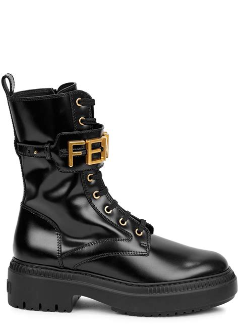 fendi leather combat boots